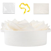 OIAHOMY gift basket with handle, front view, ideal for gifting and organization.