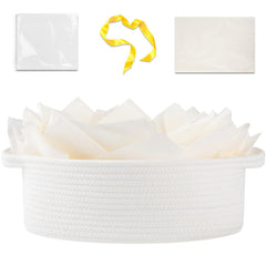 OIAHOMY gift basket with handle, front view, ideal for gifting and organization.