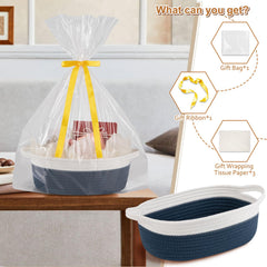 OIAHOMY gift basket gift bag ribbon wrap highlights ready-to-gift presentation.