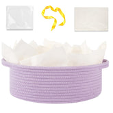 OIAHOMY gift basket with handle Lilac full view, portable nursery organizer