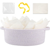 OIAHOMY gift basket with handle viewed top-down, sturdy storage for small items