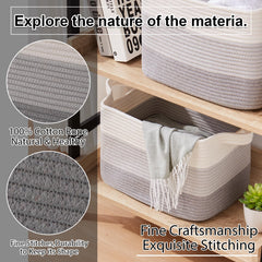 OIAHOMY gradient gray basket in living room showcases Nordic-inspired style and versatile storage