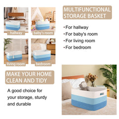 OIAHOMY blanket basket in nursery for soft toy and blanket storage