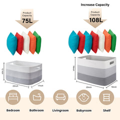 OIAHOMY nursery blanket and toy storage top-down view for tidy spaces.