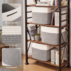 OIAHOMY nursery storage bin on shelf ready for baby clothes.
