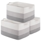 OIAHOMY rectangle woven storage basket in nursery setting for tidy organization