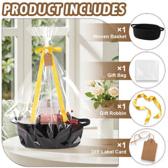 OIAHOMY rope basket with sturdy handles for easy transport.