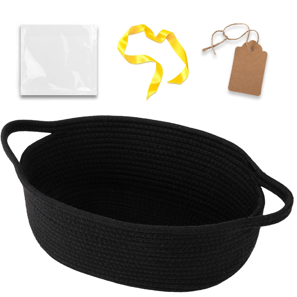 OIAHOMY small woven basket with gift bag and ribbon for gifting.