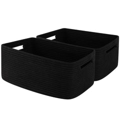 OIAHOMY storage basket folded rectangle close-up for space-saving organization.