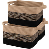 OIAHOMY storage basket front view shows ample capacity for living room organization.