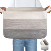 OIAHOMY woven storage basket gradient gray keeps toys organized and tidy