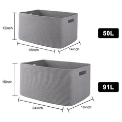 OIAHOMY XXLarge basket shows double stitched handles for durability