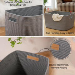 OIAHOMY basket folded-flat shows space-saving packaging and rapid shape recovery.