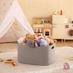 OIAHOMY XXLarge basket in natural cotton rope material for safe storage
