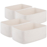 OIASKET 4-pack baskets on a shelf demonstrate compact storage for toys and towels.