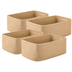 OIASKET 4-pack small storage baskets on shelves for tidy rooms