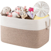 OIASKET 95L blanket basket with lid keeps items dust-free and neatly organized.