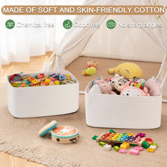 OIASKET baby nursery storage basket keeps diapers or toys neatly within reach.