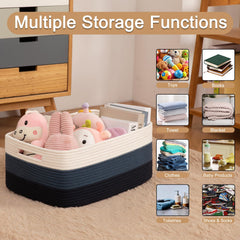 OIASKET baby storage basket gradient blue offers soft, baby-friendly organization.
