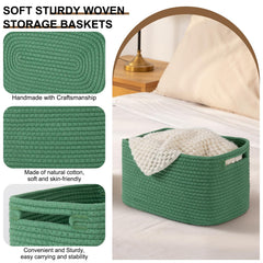 OIASKET baskets on shelf store towels and books for organized living space.