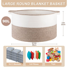 OIASKET blanket basket living-room-setup complements decor while keeping essentials within reach