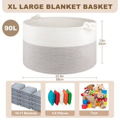 OIASKET basket with handles makes laundry and towels easy to carry.
