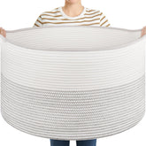 OIASKET large blanket basket with handles for easy portability and organized storage.