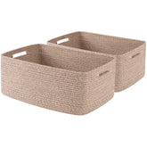 OIASKET large storage basket on a shelf keeps clothes neatly organized.