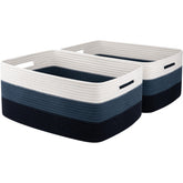 OIASKET large storage basket gradient blue on shelf for organized, easy-access storage.