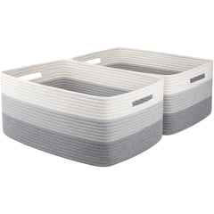 Oiasket large storage basket shelf-organizer keeps shelves tidy and accessible