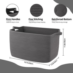 OIASKET rectangle basket stores toys, keeping nurseries clutter-free.