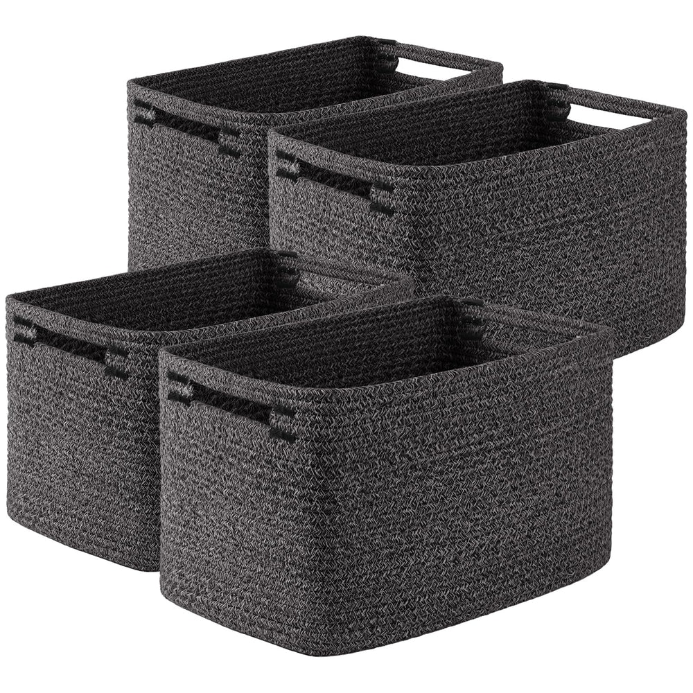 OIASKET storage basket on a shelf in black and white design, sized 12.7x9x7.8 inches.