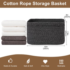 OIASKET cotton rope close-up shows soft, kid- and pet-safe material.