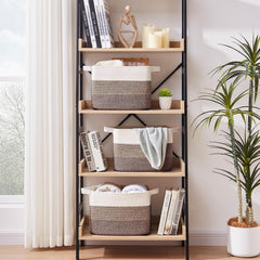 OIASKET storage baskets gradient dark brown holding toys in a playroom.