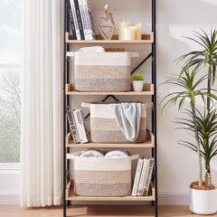 OIASKET storage baskets gradient-yellow close-up highlights woven texture and durability.