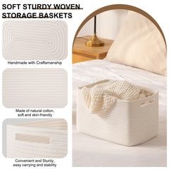 OIASKET storage baskets handle closeup highlights sturdy handles for easy carrying.
