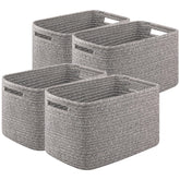 OIASKET storage baskets on a living room shelf keep toys and books neatly organized.