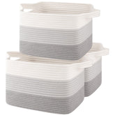 OIASKET storage baskets rectangle front gradient grey ideal for neat shelf organization