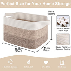 OIASKET storage baskets side view ideal for closet organization and easy access.