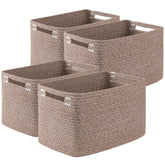 OIASKET storage baskets woven basket closeup shows durable cotton rope texture for everyday organization