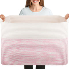 OIASKET XXXL blanket basket folded for shipping, ready to shape into organized storage.