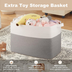 OIASKET XXXL blanket basket in a cozy living room enhances storage and decor