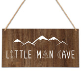 OICPYD Little Man Cave Wall Sign front view for cozy nursery decor and playful charm.