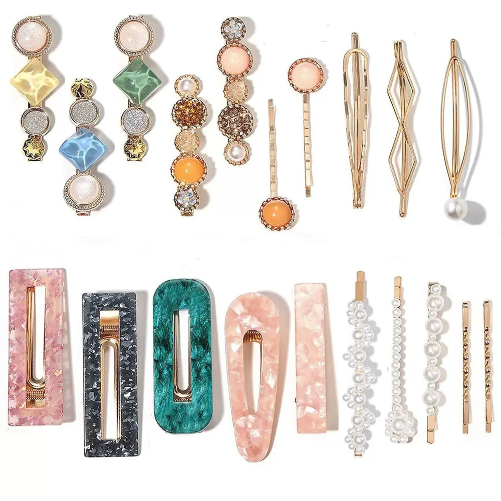 OJKIUH macaron-pearl hair clips set offering versatile styles for everyday outfits