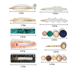OJKIUH acrylic resin barrettes with pearls provide secure gentle grip