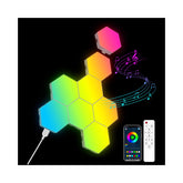 OJQ 8-pack hexagon lights wall RGB panel for vivid room decor and color customization