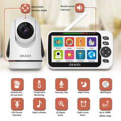 OKAIDI camera-PTZ offers 318°/120° coverage for flexible room monitoring.