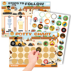 OKAMZIK potty training chart construction front view motivates daily progress.