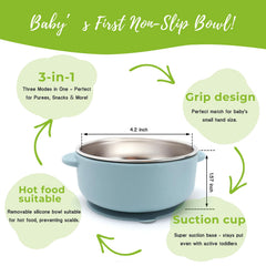 OKAY ORANGE dishwasher-safe toddler bowls simplify cleanup.