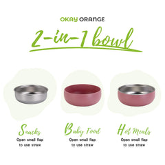 OKAY ORANGE heat-insulation bowls keep soups warm safely
